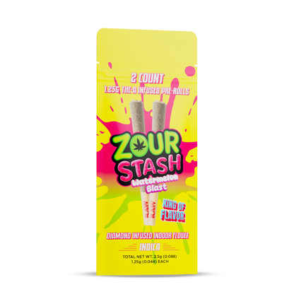 Zour Stash - 1.25g Pre-Roll THCA - 2pk - 10ct