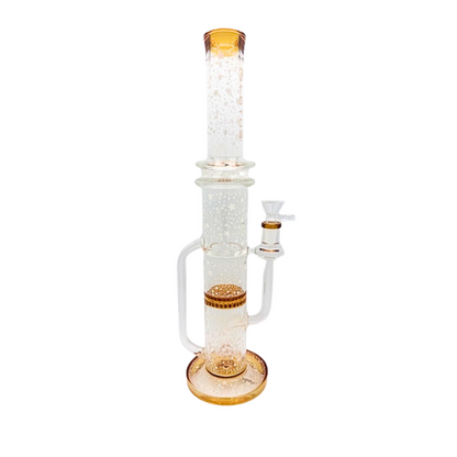 WP - 16" Glow in the Dark Milky Way Dual Perc Straight Tube - Assorted