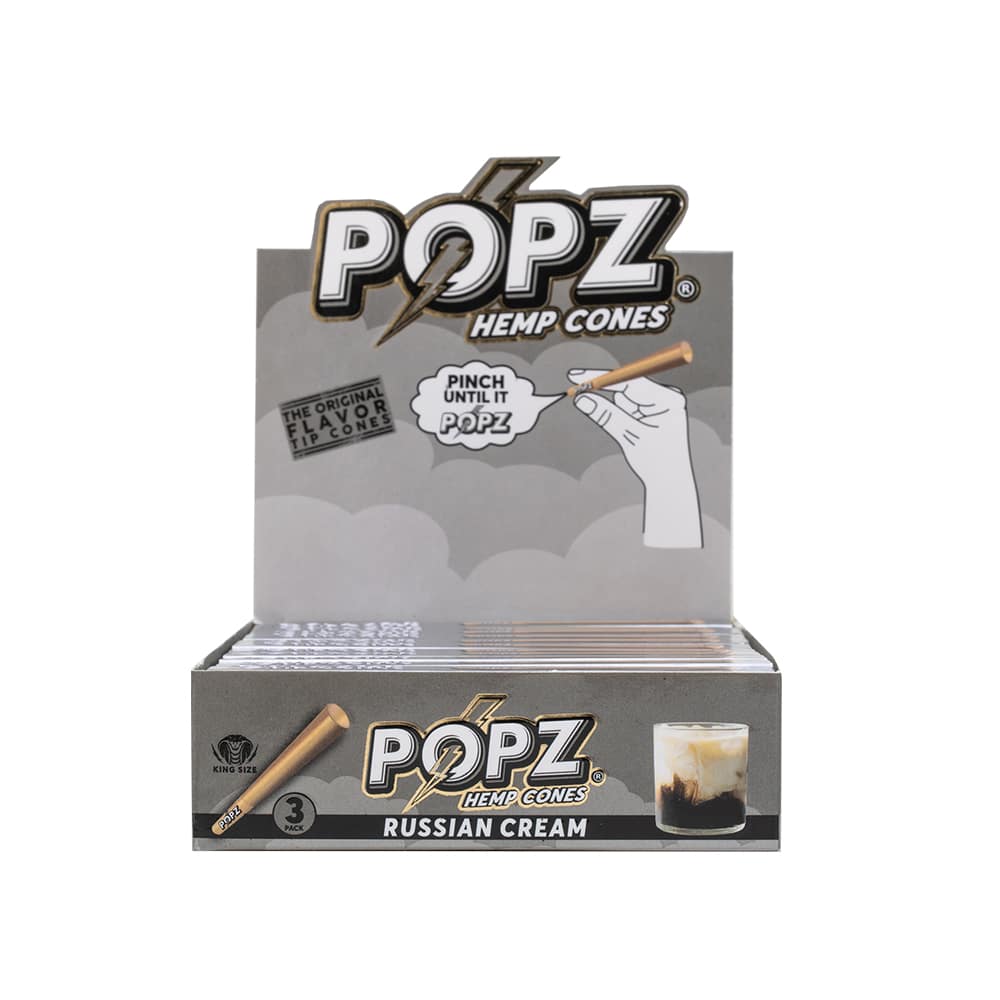 Popz Hemp Cones - King Size - 3pk - 12ct