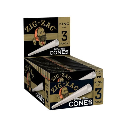 Zig Zag - Cones - Ultra Thin - King Size - 3pk - 12ct