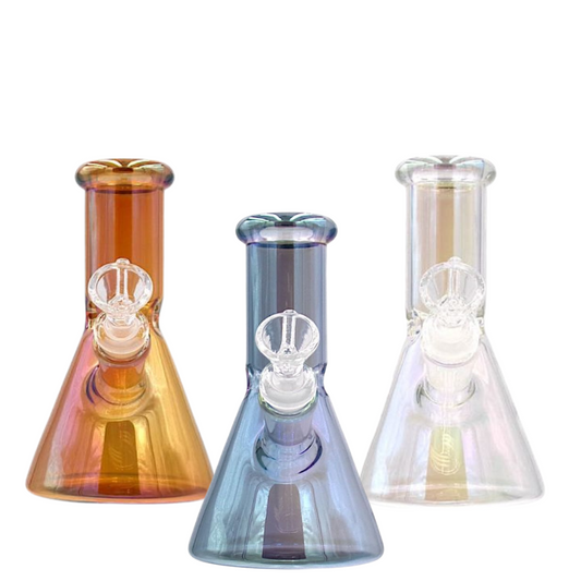 Glass House - WP - 8" Mini Iridescent Beaker