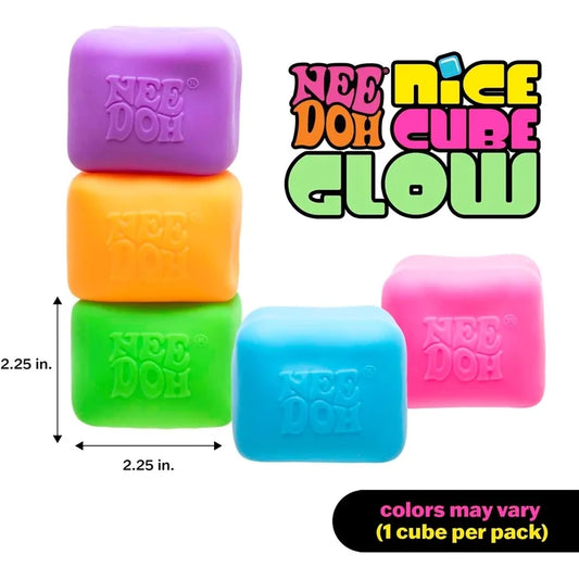 Squish Toy - Cube Glow - Orange