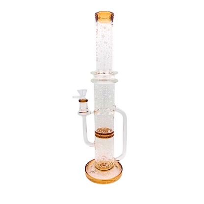 WP - 16" Glow in the Dark Milky Way Dual Perc Straight Tube - Assorted