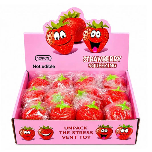 Squish Toy - 12ct - Strawberry Small