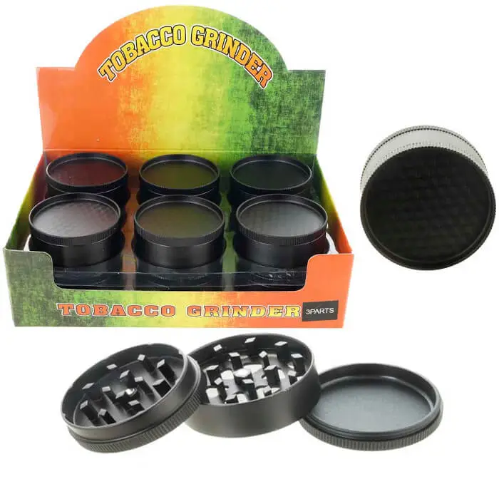 Grinder - Light Weight Aluminum - Asst - 3pc - 12ct  [ GR041-C ] +