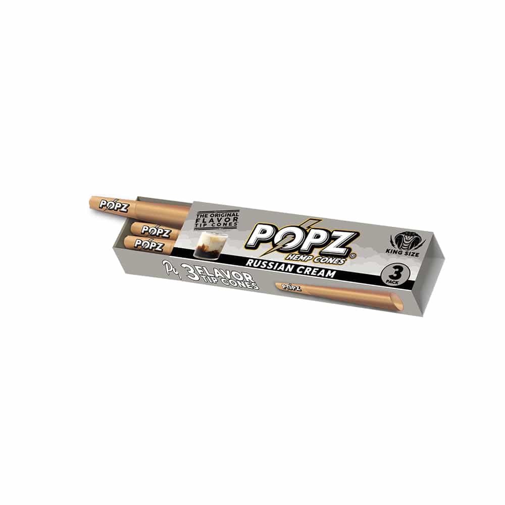 Popz Hemp Cones - King Size - 3pk - 12ct