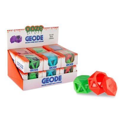 Ooze Geode Silicone Covered Glass Containers - 12ct