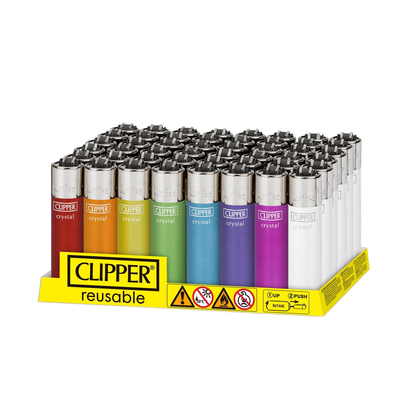 Clipper - Lighters - Crystal Rainbow - 48ct