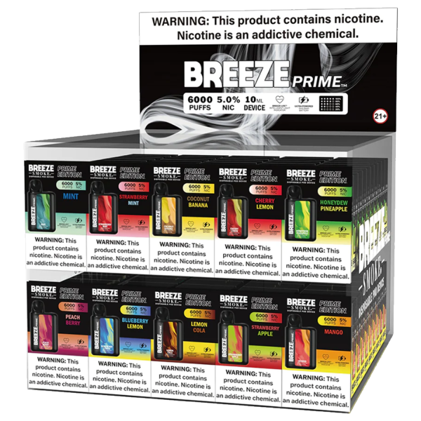 Breeze Prime 6k Display - Pre-Filled - 10ml - 100ct