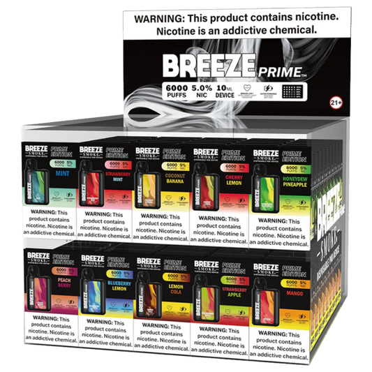 Breeze Prime 6k Display - Pre-Filled - 10ml - 100ct