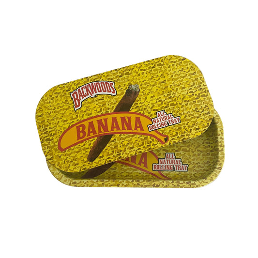 Backwoods - Small (8"x4") - Metal Rolling Trays 3D Design w/ Magnetic Lid