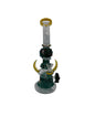 On Point Glass Assorted Devil Face Dual Horn Showerhead Perc Water Pipe 10"