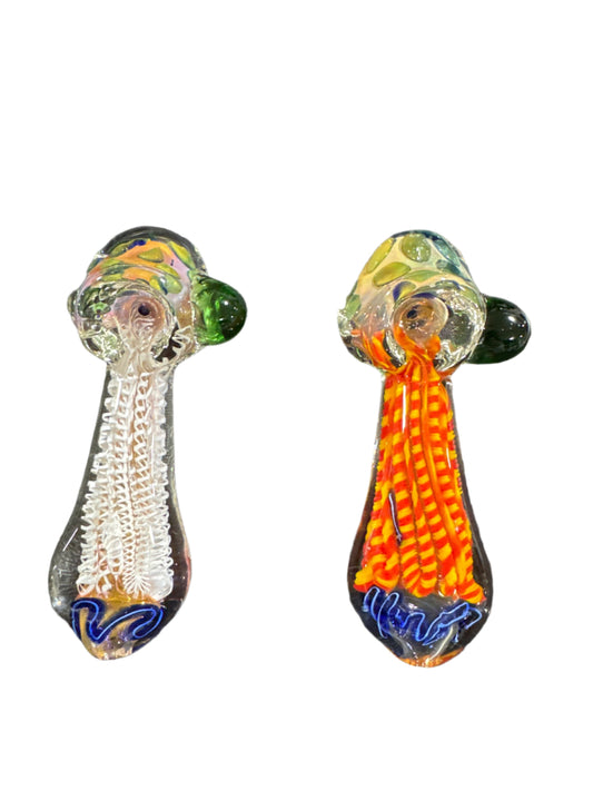 Intricate Woven Glass Hand Pipes