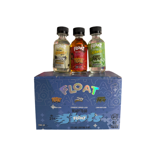 Float - 25mg Shots D9 - Sour Acid / Juicy Jubilee / Fireball - 12ct +