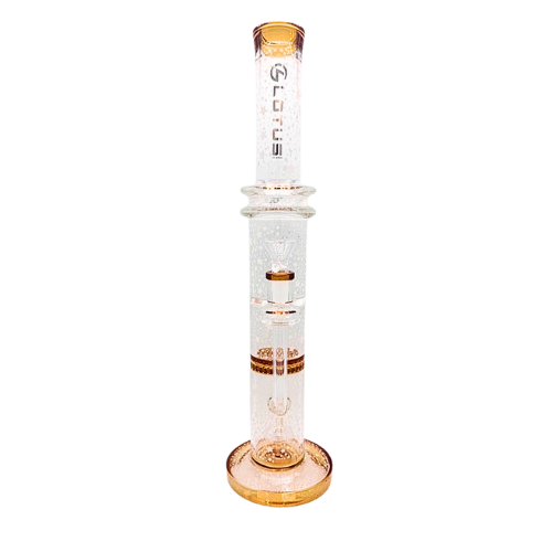 WP - 16" Glow in the Dark Milky Way Dual Perc Straight Tube - Assorted