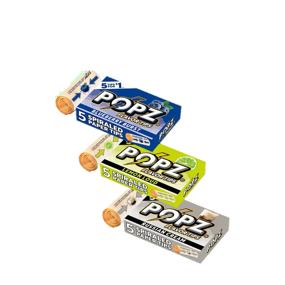 Popz Hemp Flavored Tips - 5pk - 24ct
