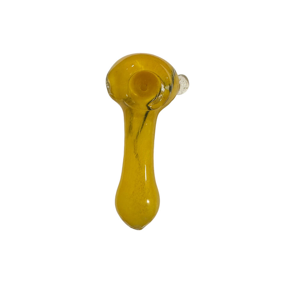 Amber Yellow Glass Hand Pipe