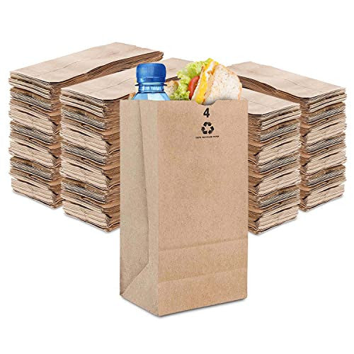 Paper Bags #4 - 5 x 3 x 9.75in - 500ct