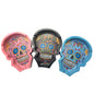 Fujima Ashtray - Poly Stone Floral Skull Shape - 6ct [ LT165 ]