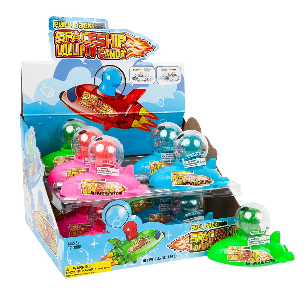 Spaceship Lollipop Candy - 12ct