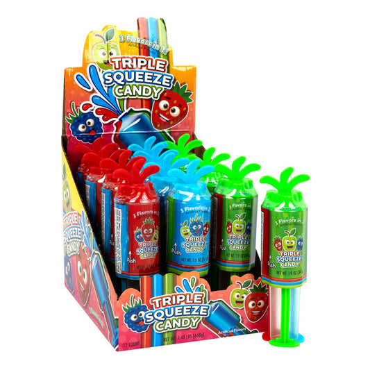 Triple Squeeze 3 Flavors in 1 Gel Candy - 12ct