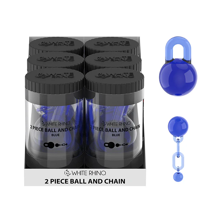 White Rhino - Terp Slurper - 6ct - 2-Piece Ball & Chain - Assorted Colors