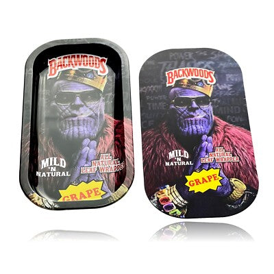 Medium Metal Rolling Trays 3D Design w/ Magnetic Lid