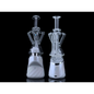 Iridescent Glass - Puffco Top - Dualcycler - Clear w/ Opal [ #PT013-PUFFCOTOP-OPCL ]