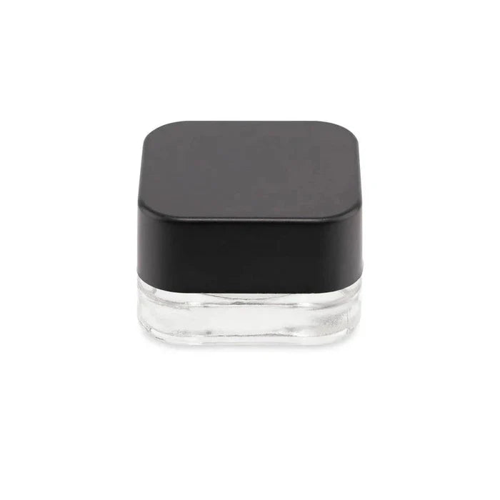Loud Lock 5ml Square Glass Jar w/ Lid - 250ct - Black/White
