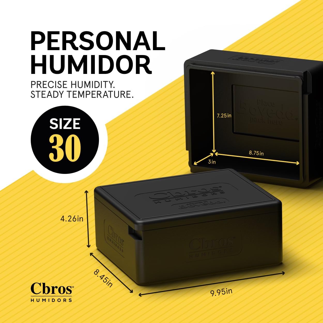 Cigar Bros - Personal Humidor - 30ct