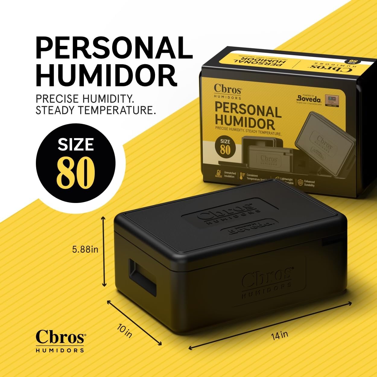 Cigar Bros - Personal Humidor - 80ct