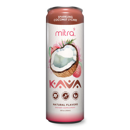 Mitra9 - Kava Seltzer - Coconut Lychee - 500mg - 12oz