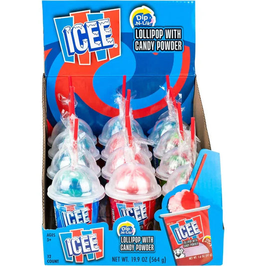 Icee - Lollipop w/ Candy Powder - 12ct