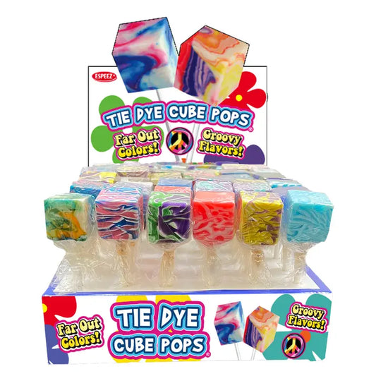 Espeez - Tie Dye Cube Lollipops - 48ct