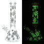 14" Chill Glass Glow In The Dark Water Pipe