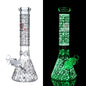 14" Chill Glass Glow In The Dark Water Pipe