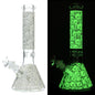 14" Chill Glass Glow In The Dark Water Pipe