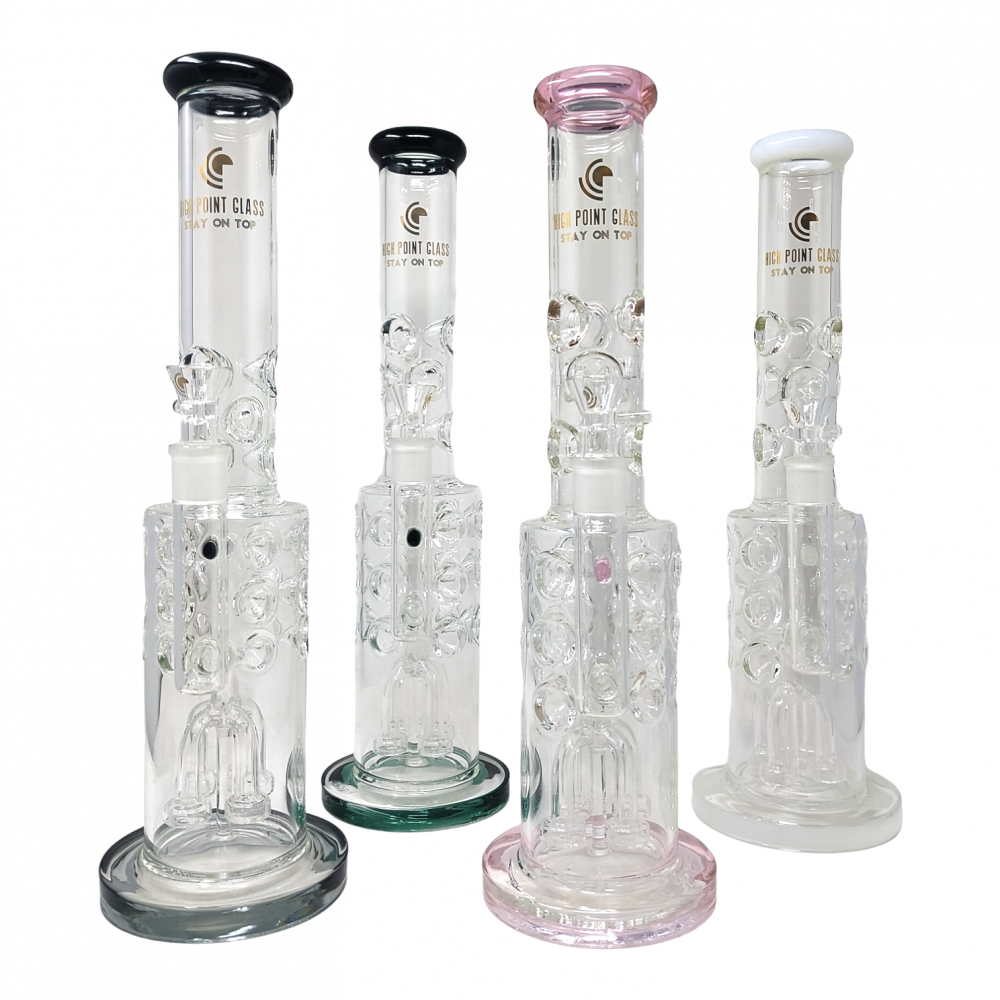 17.5" HPG Upside Down Perc Water Pipe