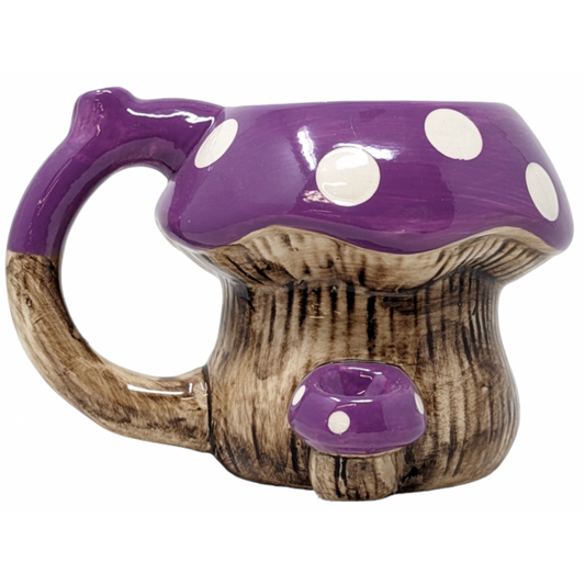 High Point Ceramic Mug Pipes - Purple Mushroom