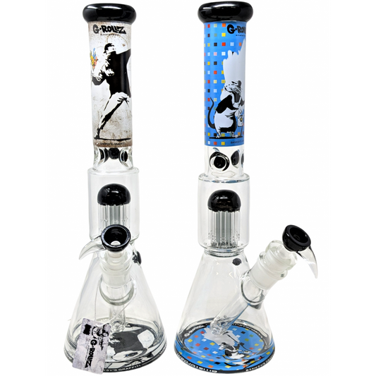 16.5" G-Rollz Banksy's 10 Arm Percolator Beaker Pipe