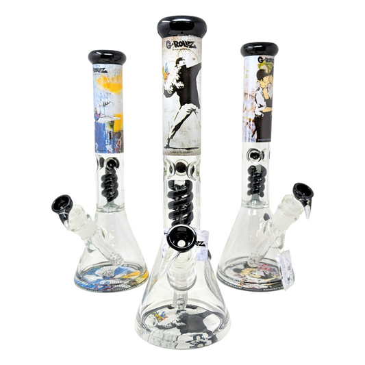 16.5" G-Rollz Banksy's Beaker Percolator Pipe