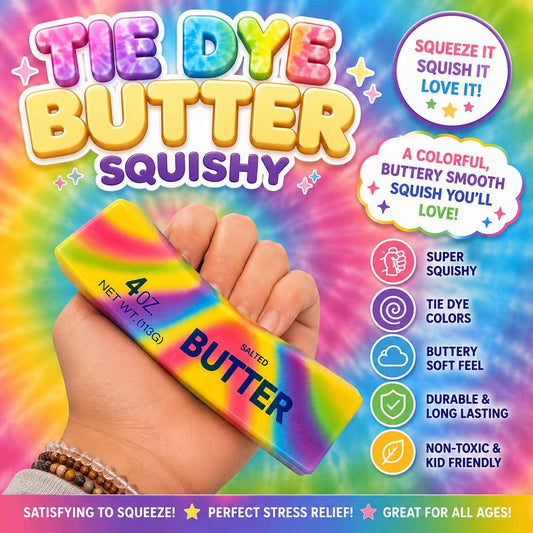 Squish Toy - 12ct - Butter Tie Dye