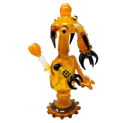 Fancy Gold Fumed Multi Hand Water Pipe