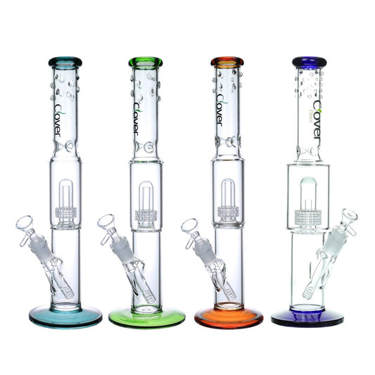 15" Clover Glass Matrix Perc Water Pipe