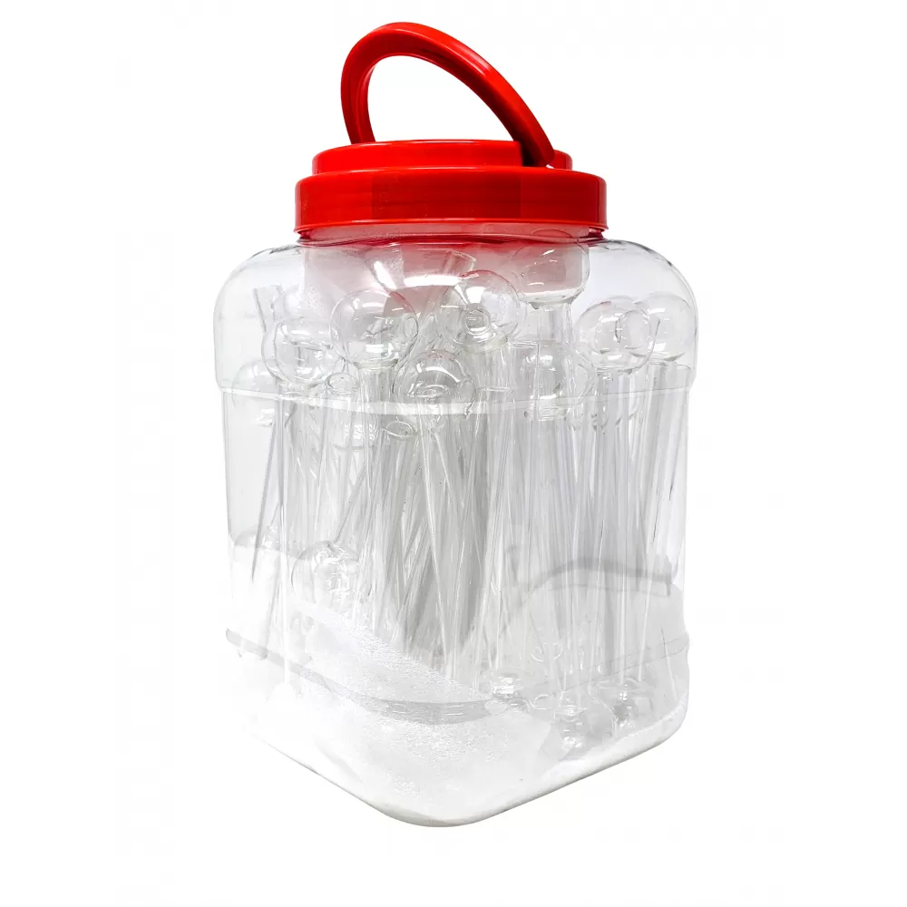Oil Burner - 6" Clear - 60ct [6OB60JAR]