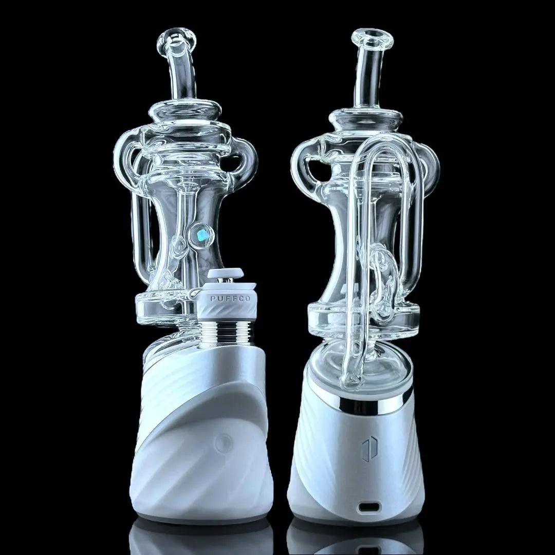 Iridescent Glass - Dual Klein Puffco Peak Attachment - Dual Klein