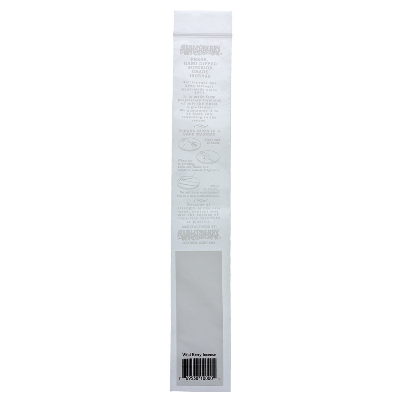 Wild Berry Incense Sticks (2x12) Ziplock Bags - 100pk