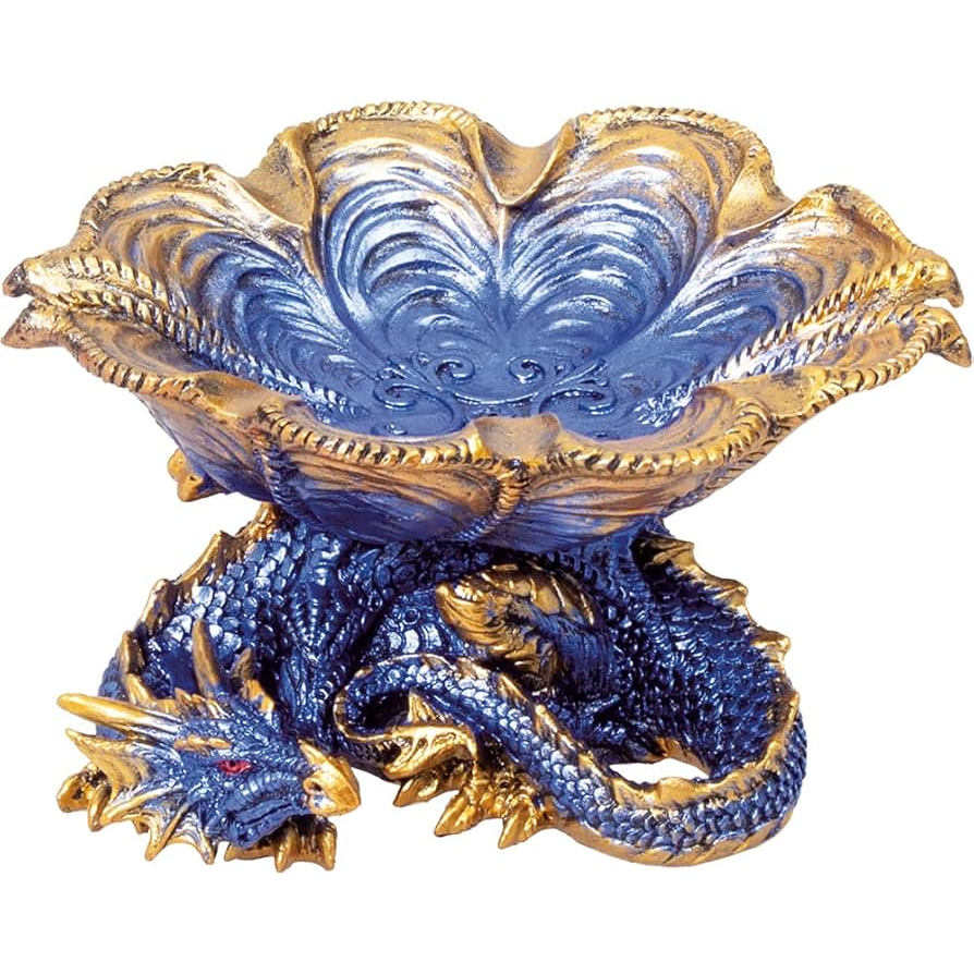 Fujima - Ashtray - Blue Dragon Poly Stone [ LT204 ]