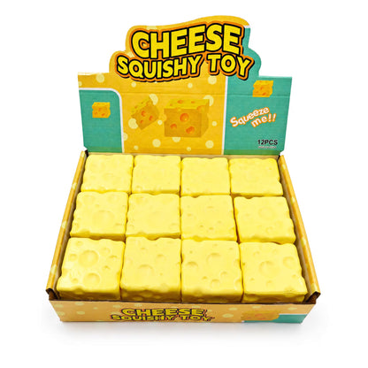 Squish Toy - 12ct - Cheese Cube