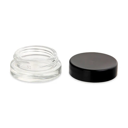 Loud Lock Thick Wall Glass Jars w/ Lid - Black - 450ct